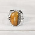 thumbnail image 2 of Bumblebee Jasper Mans Ring, Natural Bumblebee Jasper, Silver Jewelry, 925 Silver Ring, Birthday Gift, Heavy Mens Ring, Arabic Design, Ottoman Style Ring, Christmas, Turkey Mens Signet Ring, 2 of 5