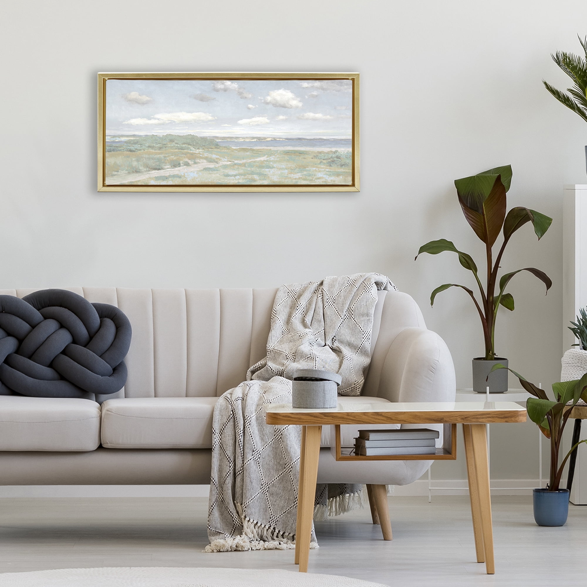 Stupell Industries Path To The Water Gold Framed Floater Canvas Wall Art, design by Christy McKee