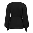 thumbnail image 3 of Viikei Sweaters For Women Clearance Plus Size Pullover Sweaters For Women Loose Solid Color Waist Belted V-Neck Long Sleeve Tops, 3 of 8