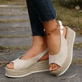 thumbnail image 4 of Mostsola Platform Espadrilles for Women Sandals Open Toe Slippers Casual Slingback Heels, 4 of 8