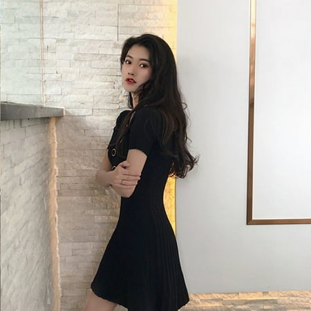 Female Dress Women S V Neck Short Sleeve Dress With Buttons Casual Solid Color One Piece For Girls Free Size Walmart Canada Female Dress Women S V Neck Short Sleeve Dress With Buttons Casual Solid Color One Piece For Girls Free Size Walmart Canada