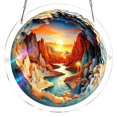 thumbnail image 1 of SIfdSeng My Items Acrylic Puzzle Style Colored Glass Style Hanging Featuring Unique Irregular Shapes As Home Art Which Can Be Installed on Windows, 1 of 8