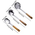 thumbnail image 3 of Stainless Steel Cooking Utensil Heat Proof Slotted Ladle Spoon Rice Ladle, 3 of 9