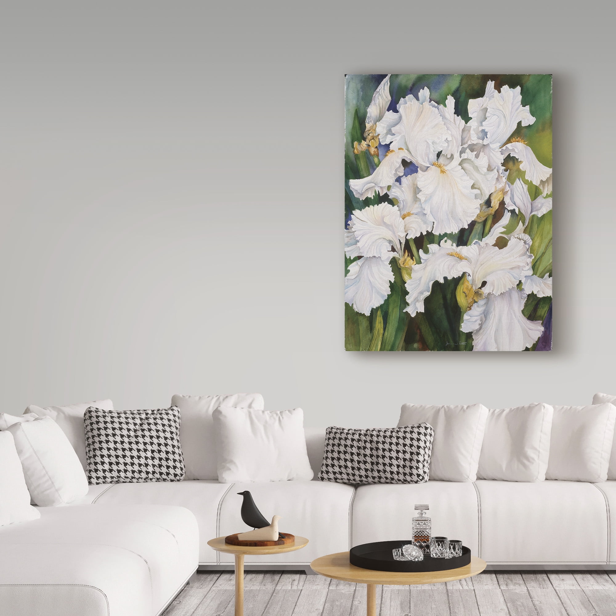 Trademark Fine Art 'White Iris' Canvas Art by Joanne Porter