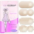 thumbnail image 2 of 40 Pairs Nipple Covers For Women Disposable Invisible & Natural Satin Nipple Stickers Petals Breast Pasties, 2 of 8