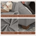 thumbnail image 3 of Pingliang Home Corduroy Sectional Sofa with 3 Ottomans, Modern Modular Sofa Couch with Storage Coffee Table Ottoman,4 Seat U-Shaped Couch Sofa for Living Room, Apartment, Apt,Office,Studio,Light Gray, 3 of 9
