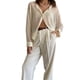 thumbnail image 1 of Txlixc Blusa femenina, solapa, botón de manga larga, blusa transparente para mujeres Txlixc moda, 1 of 9
