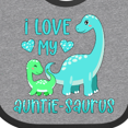 thumbnail image 4 of Inktastic I Love My Auntie-saurus Cute Brontosaurus Family Boys or Girls Baby Bib, 4 of 4