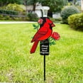 thumbnail image 5 of Solar Cardinal Memorial Stake with LED Light, Metal Cemetery Decoration, Sympathy Outdoor Grave Marker for Loss of Loved Ones, 5 of 7