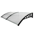 thumbnail image 5 of 77'' x 35.4''Household Application Window Door Awning Canopy with Black Holder, Transparent Board and Modern Polycarbonate Cover for Outdoor, Front Door and Patio, 5 of 9