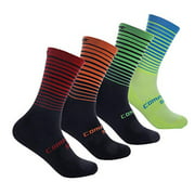 Compressprint Cycling Socks 3 to 4 Pairs Sports Socks Compression Running Socks Gym Performance (Assort 5,4Pairs)