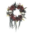 thumbnail image 4 of Wreath with Skulls and Roses Halloween Doecoration, 4 of 4