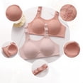 thumbnail image 4 of Gkeoshab Women's Bras Women's Minimizer Bandeau Bra Plus Size, Wireless Strapless Thin Bra with Back Support & 4-Row Closure Light Pink 42, 4 of 7