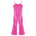 thumbnail image 3 of Sholeno Girls Shiny Sequins Jumpsuit Movie Singer Role Play Bodysuit for Carnival Party Performance Hot Pink 10, 3 of 6