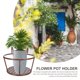 thumbnail image 3 of unbranded Balcony Hanging Planter Coffee Metal Flowerpot Rack for Home Garden Storage and Decor, 3 of 8