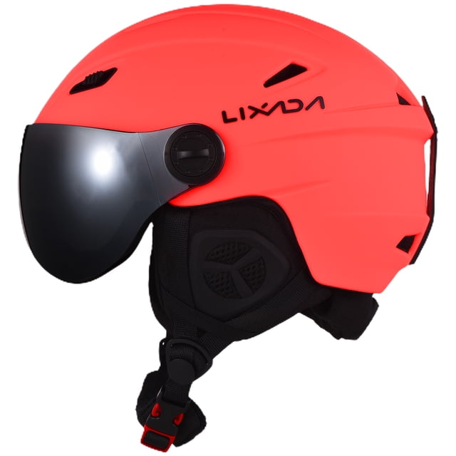 Lixada LIXADA Adjustable Ski Helmet with Anti-Fog Goggles, Removable Padding, and Ventilation System, Orange/Black/White/Green Options