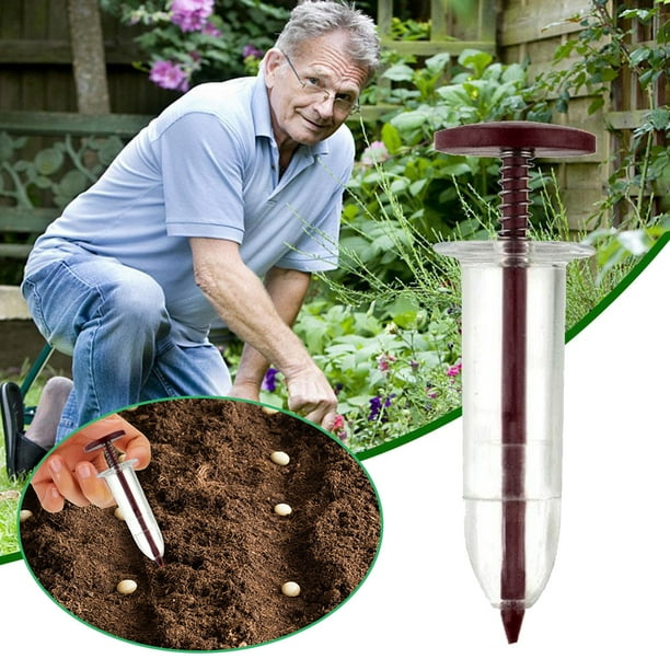 Dispensador Semillas Jardín Sembrador Plantas Sembradora Manual Jeringa para