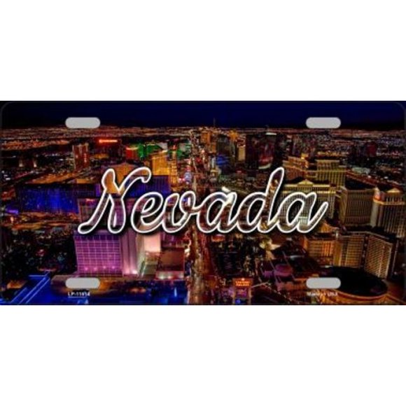 Nevada City Lights State Metal License Plate