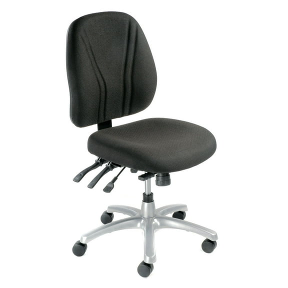 Interion Multifunction Chair With Mid Back Fabric Black