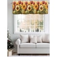 thumbnail image 5 of Summer Sunflowers Curtain Valances for Windows, Abstract Oil Painting Red Yellow Floral Kitchen Valance Window Treatment, Light Filtering Block Curtains for Bathroom/Bedroom/Living Room 42'' x 12'', 5 of 9