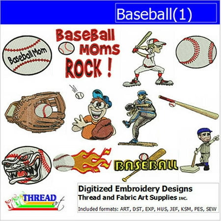 - Machine Embroidery Designs Baseball(1) CD