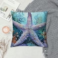 thumbnail image 2 of Orinice Pack of  Starfish Beach Decor Throw Pillow Covers, Soft Coastal Beach Ocean Square Cushion Case Set for Couch Sofa Bedroom Living Room, Ocean Marine Plants Pillow Cases Pillowcases White, 2 of 5