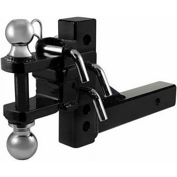 CURT 45049 Adjustable Trailer Hitch Ball Mount, Fits 2-Inch Receiver, 6-1/2-Inch Drop, 2 and 2-5/16-Inch Balls, 10,000 lbs