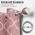 thumbnail image 6 of 1 Panel Outdoor Curtains for Patio Waterproof 54"x84", Coral Pink Morocco Weatherproof Privacy Outsides Curtains, Vintage Geometric Plaid Mahbudium Grommet Thermal Drapes for Cabana Porch Pergola, 6 of 8