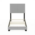 thumbnail image 3 of Furinno Pessac Fabric Upholstered Bed Frame with Wooden Slat Support, Twin, Glacier, 3 of 6