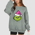 thumbnail image 5 of Oversize Christmas Sweatshirts for Women Vintage Santa Long Sleeve Merry Christmas Pullover Gray Medium, 5 of 5