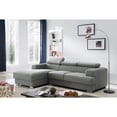 thumbnail image 3 of US Pride Furniture Gabriel Fabric Contemporary Sectional Sofa Set Brown Left Facing, 3 of 4
