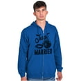 thumbnail image 5 of Just Married Bride Groom Newlywed Zip Up Hoodie Men's Women's Brisco Brands S, 5 of 6
