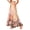 Champagne, variant on LWavelet Women Leaf Print Maxi Skirt Elastic Waist With Pockets Boho Long Skirt Champagne 2XL