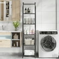 SUGIFT 5 Shelf Bathroom Storage Shelf Unit Shower Shelves for Storage ...