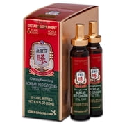 CheongKwanJang Vital Tonic Display Box: Korean Red Ginseng Pinnacle of Korean Herbal Drinks - 10 Bottles Stand Pack