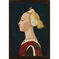 thumbnail image 2 of Master Of The Castello Nativity 18x24 Black Ornate Framed Double Matted Museum Art Print Titled: Portrait of a Woman (Probably 1450s), 2 of 5