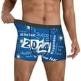 thumbnail image 2 of Salouo Happy New Year 2024 (4) Print Men's Boxer Briefs,Breathable Underwear Elastic Waistband Briefs for Men -X-Large, 2 of 8