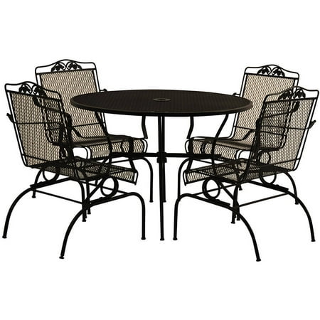 arlington house 5-piece action patio dining set, charcoal