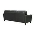 thumbnail image 3 of Bergen 87" Pewter Genuine Leather Square Arm Sofa Solid Wood Frame, 3 of 3