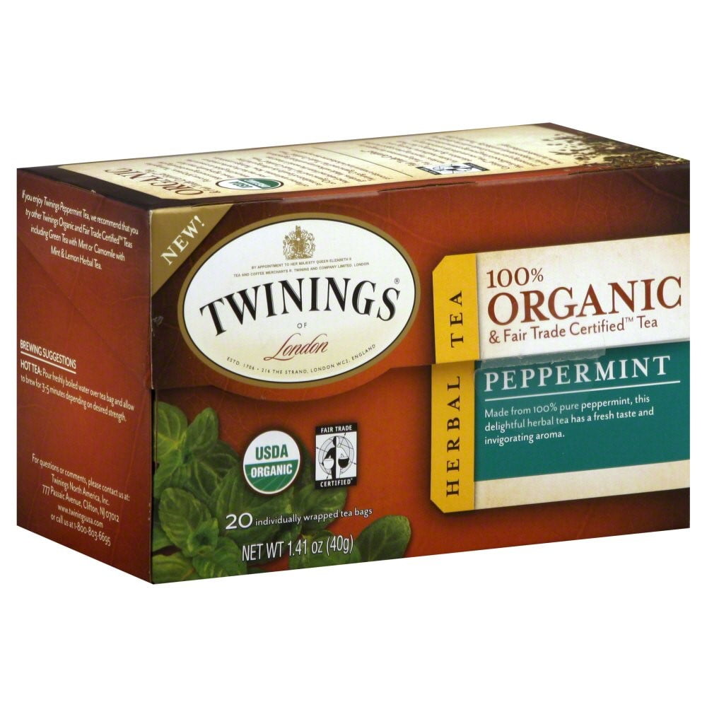 Twinings Organic Peppermint Bagged Tea, 20 Ct