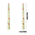 thumbnail image 3 of SLYNSHome 2 Pcs Taper Candles Colored 9.8 inch Long Thread Candle Rose Printed Tall Candlesticks for Weddings Dinner Parties Home Decor (Yellow), 3 of 7