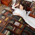 thumbnail image 4 of jejeloiu Retro Library Bookcase 7-Piece Twin Bedding Sets,Vintage Books Bedding Comforter Set,Brown Bookshelf Sheet Sets For Men Women,Breathable Home Decor Reversible, 4 of 8