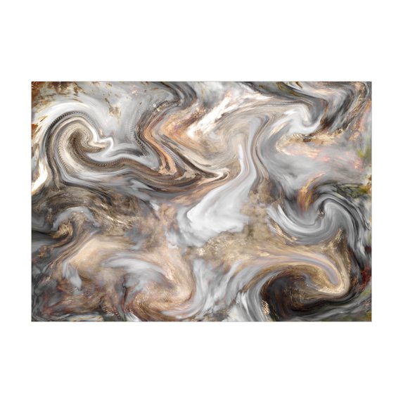 Ambesonne Marble Print Jigsaw Puzzle, Retro Paintbrush, Heirloom-Quality Fun Activity for Family Durable Cardboard, 1000 pcs, Sand Brown and Pale Grey