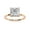 Rose Gold, variant on Hidden Halo Solitaire Engagement Rings for Women, Center 7.5mm Princess Cut Lab Created Moissanite Wedding Anniversary Ring in 10K Solid Rose Gold Size-4