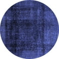 thumbnail image 1 of Ahgly Company Indoor Round Abstract Blue Modern Area Rugs, 6' Round, 1 of 4