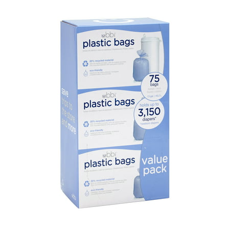 Ubbi 3-Pack Plastic Bags, Purple