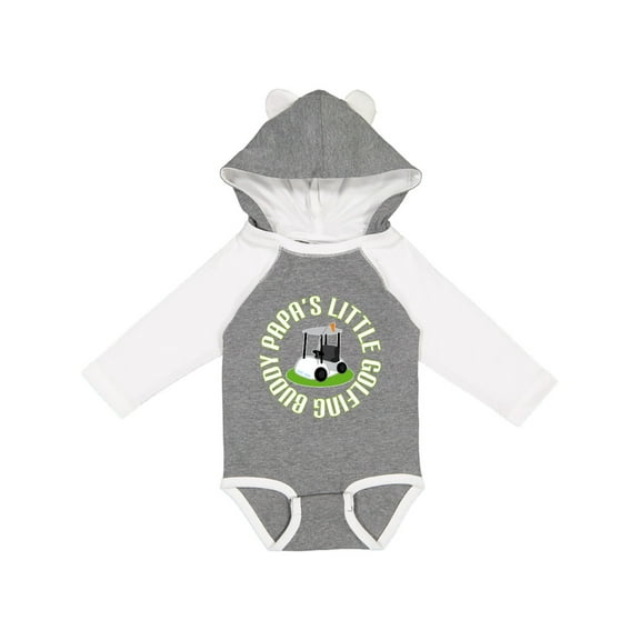 Inktastic Papa's Little Golfing Buddy Boys Long Sleeve Baby Bodysuit