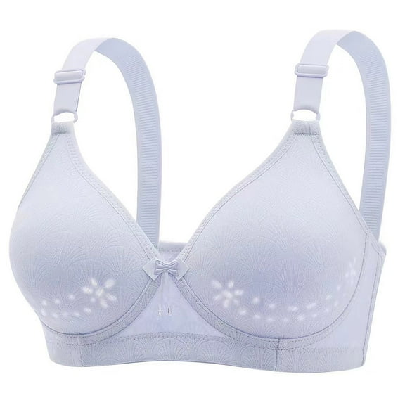 Lisbinx Everyday Bras Women's Non-underwire Top Bra Cup Soft Big Chest Small Thin Adjustable Pull Together