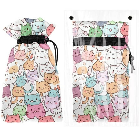 

Josid Cat Pattern Reusable Outdoor Faucet Insulation Covers Waterproof and Freeze-Resistant Spigot Protector Bags 2 Pack 11 x 6.9