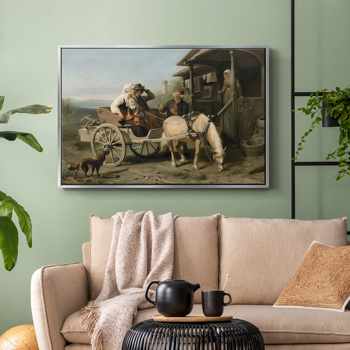 Vintage Landscape-CCXLIX By Wexford Home Framed in Silver Wood Gallery Wrapped Canvas 17 in. x 25 in.